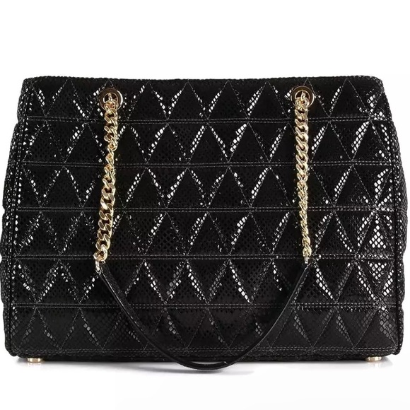 Michael Kors Susannah Quilted Embossed LeatherTote Designer Bag Handbag $498NWOT - Picture 3 of 5